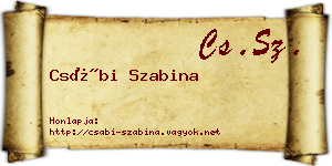Csábi Szabina névjegykártya