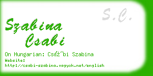 szabina csabi business card